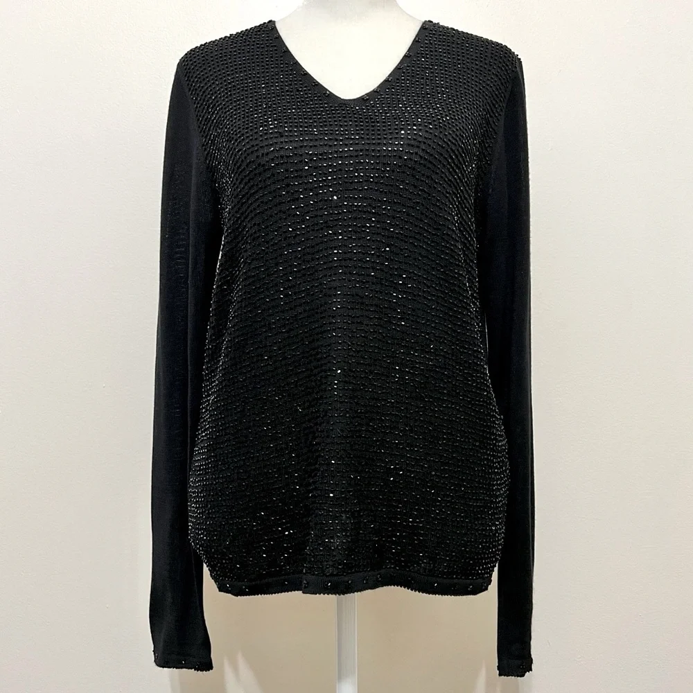 Vintage Belford for Saks Fifth Avenue Beaded Sweater Evening - Picture 2 of 9
